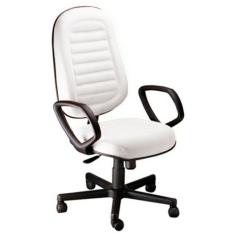 Cadeira Presidente Gomada com Braços Linha Blenda Branco