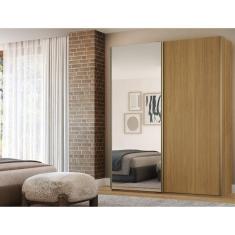 Guarda-roupa Raffinato 2 Portas 1 Espelho Freijó