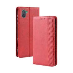 Capa para Sharp Aquos R3, carteira de couro com suporte flip para Sharp Aquos R3, capa magnética retrô para celular, capa carteira para celular com compartimentos para cartões