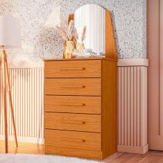 Cômoda com Espelho Veneza 5 gv Cinamomo