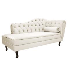 Divã Recamier Diana Lado Esquerdo 120 Cm Corano Amarena Móveis Bege