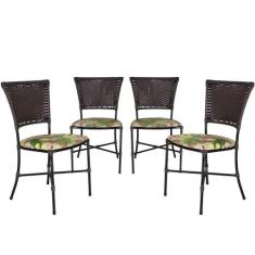 Jogo De Cozinha Gramado Tabaco Cadeiras Jantar - PANERO MÓVEIS