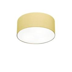 Plafon Cilíndrico Vivare Md-3010 Cúpula Em Tecido 30x12cm - Bivolt Algodão-crú 127/220v