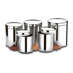Conjunto de Potes para Mantimentos com Tampa Brinox Suprema 5 Peças Aç