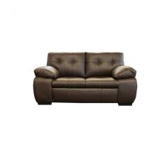 Sofá De Couro Marselha 2 Lugares Marrom Pigmentado - Mempra