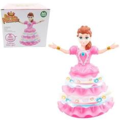 Boneca Dança Princesa Bate E Volta Musical Com Luzes A Pilha - Ark Toy