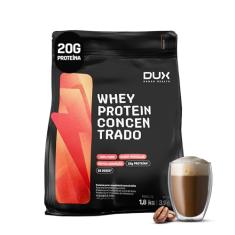 Whey Protein Concentrado Cappuccino 1.8kg - 20g de Proteínas por Porção - Suplementos Naturais, Suplementação Treino Academia, Ganho Muscular Hipertrofia - DUX HUMAN HEALTH