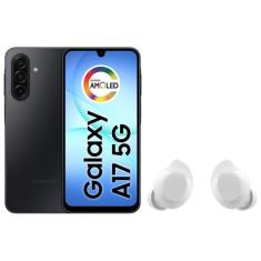 Smartphone Samsung Galaxy A17 256GB 5G 8GB RAM - Preto + Fone de Ouvid