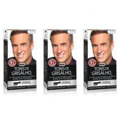 Shampoo Tonalizante Grecin Tons De Grisalhos 40G Kit Com 3