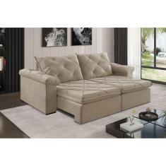 Sofá Retrátil 4 Lugares 262cm Astor 2137 Bege