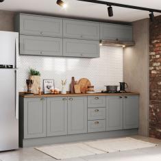 Cozinha Completa 8 Peças Internacional Cinza/Marrom