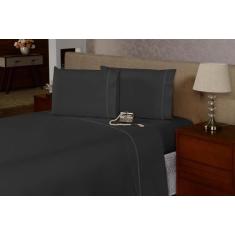 Lençol de Cima King c/ Ponto Palito Percal Flex 400 Fios Macio - BEM M