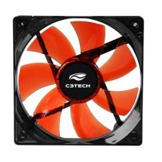 Cooler Fan C3Tech Storm F7-L100RD, 12CM LED Vermelho - C3Tech