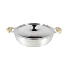Frigideira Panela Alumínio Fundido Polida Alça Meia Lua 30cm - DIVIFOR