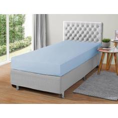 Lençol Solteiro Avulso com Elástico 100% Algodão - Elohim_Bordados, Az