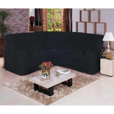 Capa De Sofá De Canto Dodigo Tecido Malha Gel 21 Elástico