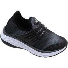 Tênis Infantil Slip On Via Vip Calce Fácil- Preto