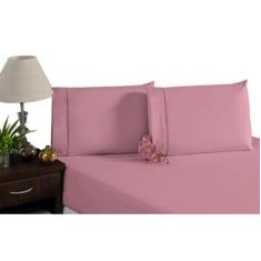 Jogo de lençol casal padrão 03 peças 100 algodão percal 200 fios - LAU