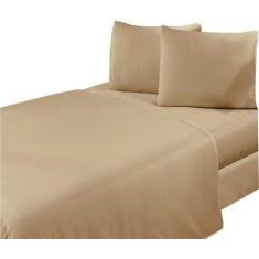 Lençol Casal Queen 100% Poliéster - 2 Lençóis + 1 Fronha - 2,20m x 1,4