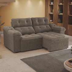 Sofá 260cm Retrátil e Reclinável Sierra Marrom