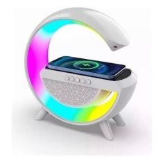 Caixa De Som G Speaker Rgb Design Branco Bluetooth