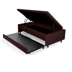 Bicama Solteiro Com Baú 88x188 Courino Marrom