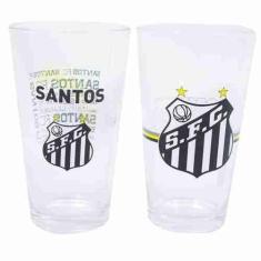 Jg 2 Copos De Vidro 475ml - Santos - Mileno