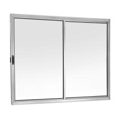 Janela de Correr Alumínio Brilhante 2 Folhas Esquerda 100x120x5cm Ecosul