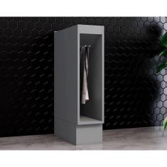 Balcão De Cozinha Modulado Americana C/ Porta Toalha S/ Tampo 20cm Cinza - Henn