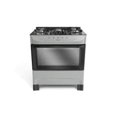 Fogão 5 Bocas com Mesa de Vidro e Acendimento Mueller Titânio