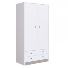 Guarda Roupas 2 Portas E 2 Gavetas Amore Meu Fofinho Branco