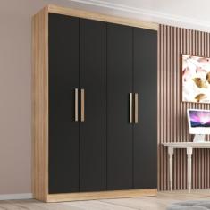 Guarda Roupa Solteiro Lisboa 4 Portas 2 Gav Teka/onix