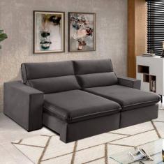 Sofá 2 Lugares 190cm Retrátil e Reclinável Free Veludo - Estofart