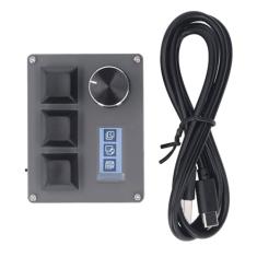 Teclado de 3 Teclas, Teclado LCD Colorido de 0,96 Polegadas Personalizável Com Fio Macro Hot Swap Keyboard Com Botão RGB Light