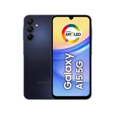 Smartphone Samsung Galaxy A15 6,5" 128GB 5G 4GB RAM Câm. Tripla 50MP +