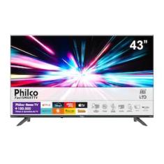 Smart TV 43" Philco Full HD DLED PTV43VA4REGB Sistema Operacional Roku TV Processador Quad-Core Dolby Audio Midia Cast