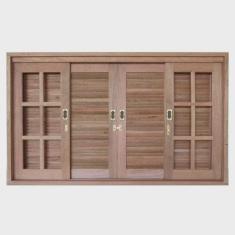 Janela de Correr Veneziana Quadriculada Madersilva 120cmx180cmx15cm