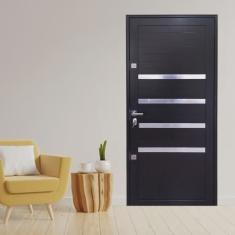 Porta Lambril com Maçaneta 2 Fechaduras Tetras com Friso Linha Roma 210x100 Lado Direito