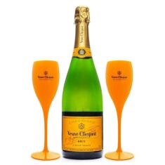 Champagne Veuve Clicquot Brut 750Ml + 2 Taças De Plástico Exclusivas