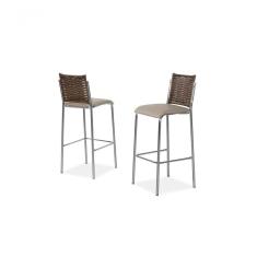 Banquetas 2Un Titanium Junco Cromado