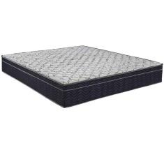 Cama Box Baú Preto E Colchão Airtech 150 Espuma D45 Casal Ortobom
