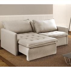 Sofá Cama Retrátil 200 Cm Califórnia Bege