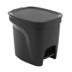 Lixeira Compact 7L Polipropileno Preto Tramontina 92851009, Preto