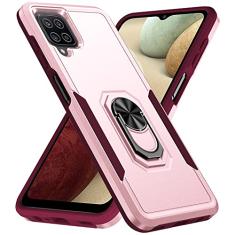 SORAKA Capa para Samsung Galaxy A12 com anel de apoio para os pés Capa rígida de PC Capa de TPU macio para amortecedores Capa Samsung Galaxy M12 Capa robusta