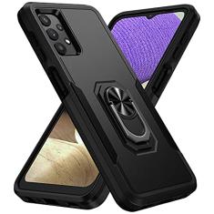 SORAKA Capa para Samsung Galaxy A32 4G com anel de apoio para os pés Capa rígida de PC Capa de TPU macio para amortecedores Capa Samsung Galaxy A32 4G Capa robusta