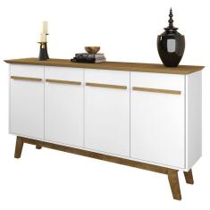 Aparador Buffet Opala Branco com Cinamomo  - Móveis Bechara