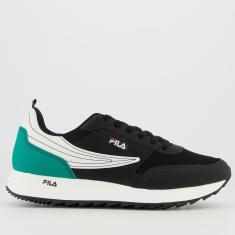 Tênis Fila Retrô Flag Preto e Branco-Masculino