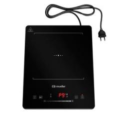 Cooktop de Indução Portátil Mueller MCN1BK 1 Boca Vitrocerâmico Painel Touch Preto Bivolt