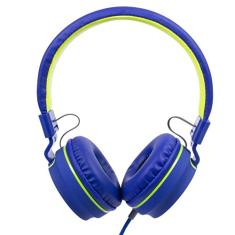 Fone de ouvido com microfone dobravel Oex Teen Fluor HS107 - Azul e Verde