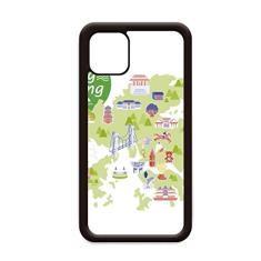 Capa de mapa de Hong Kong Atrações China para iPhone 12 Pro Max para Apple Mini Mobile Case Shell